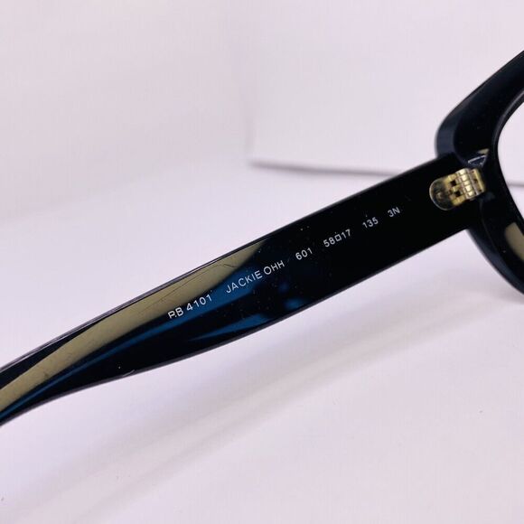 Ray-Ban Sunglasses Eyeglasses RB 4101 601 58 [] 17 135 MM Black Jackie Ohh - Picture 4 of 8